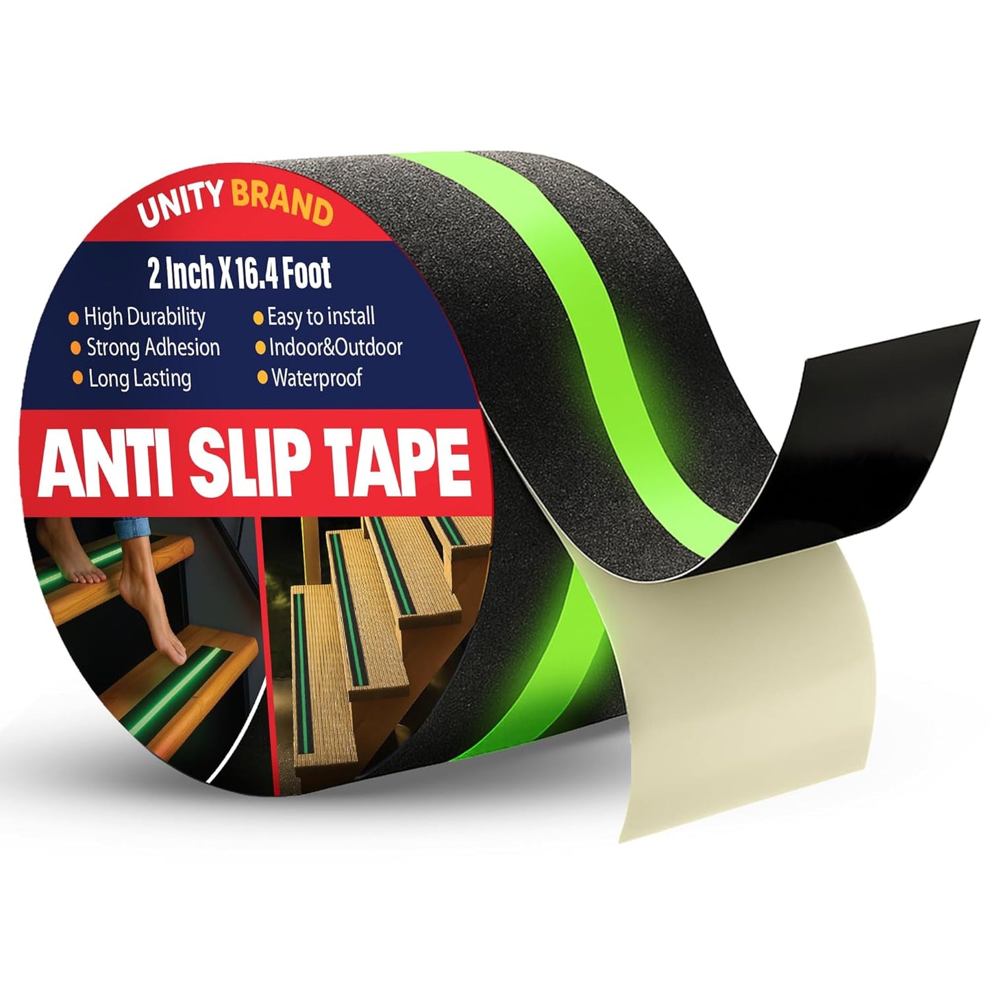 BUY 1 GET 1 FREE | Anti Slip Tape – Stop Slips Anywhere Stairs | Bathroom | Kitchen | Wet Surfaces