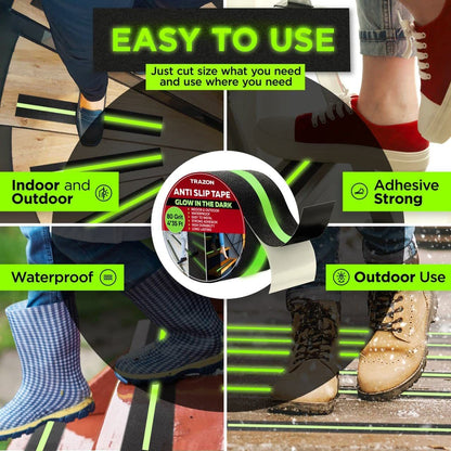 BUY 1 GET 1 FREE | Anti Slip Tape – Stop Slips Anywhere Stairs | Bathroom | Kitchen | Wet Surfaces